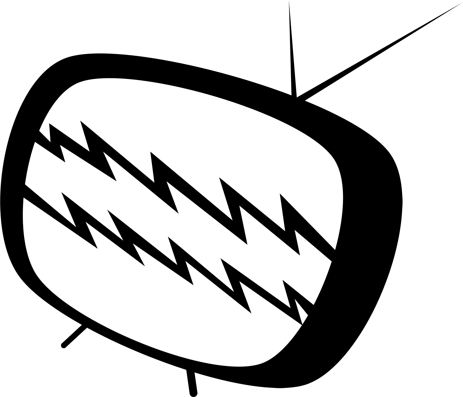 Tv Cartoon Malfunctions - Tv Cartoon Black And White (1917x1643)