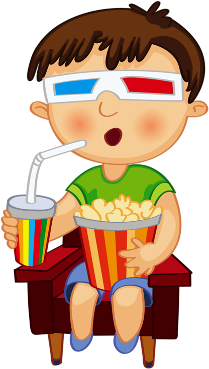 Clip Art - Watching 3d Movie Clipart (530x800)