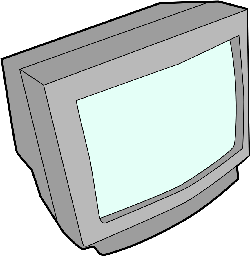 Crt Monitor Clip Art - Computer Monitor Free Vector (900x900)