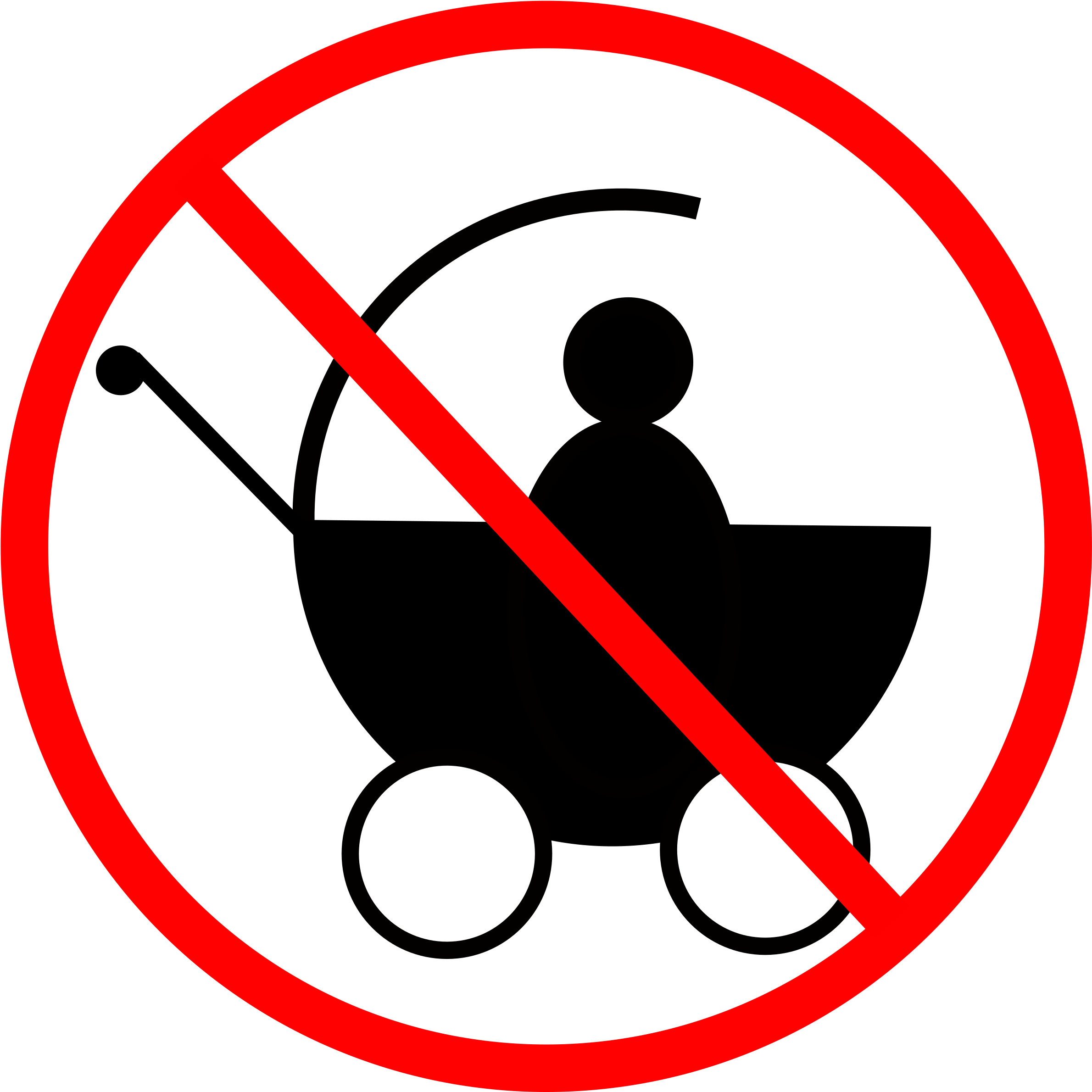 No Baby Carriage - No Babies Clipart (3106x2400)