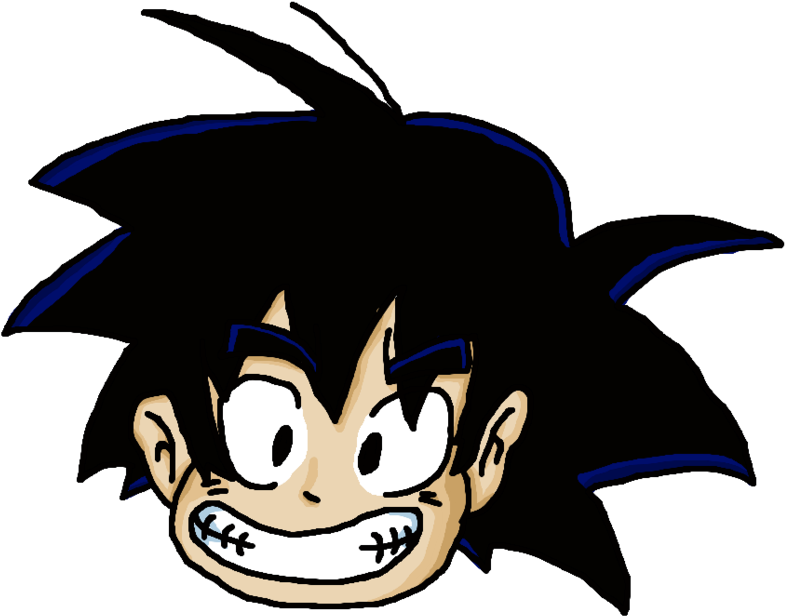 Kid Goku Head By Spizzlelep - Goku Head Png (1024x654)