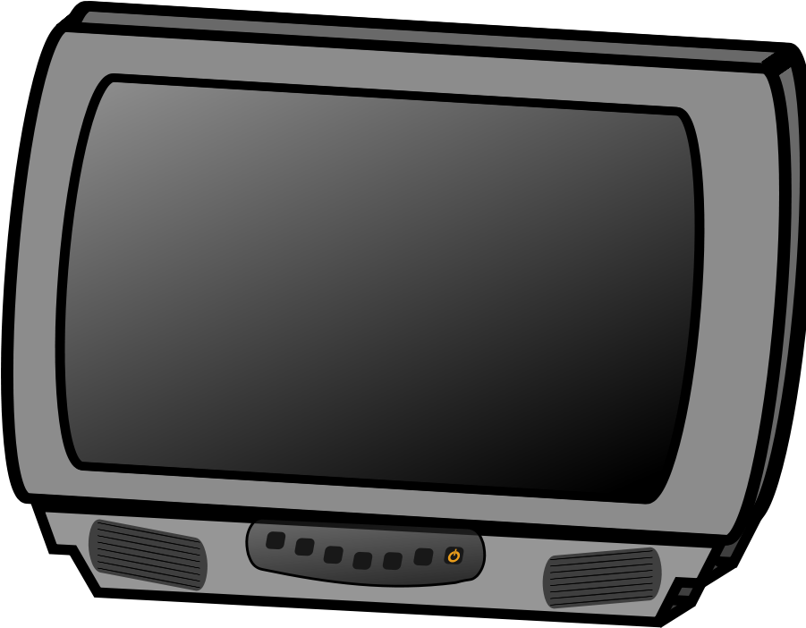 Television Tv Clipart, Vector Clip Art Online, Royalty - Dibujo De Una Television (900x711)