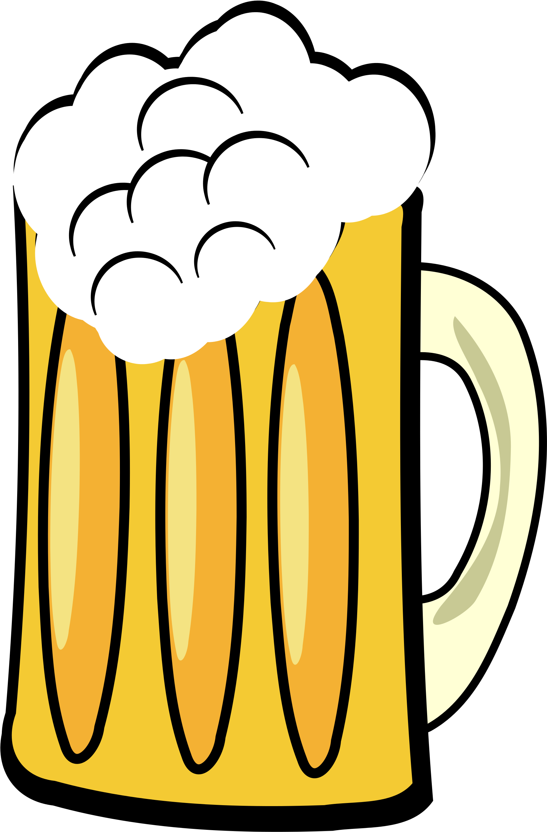 Frosty Beer Mug - Transparent Background Beer Clipart (2000x3041)