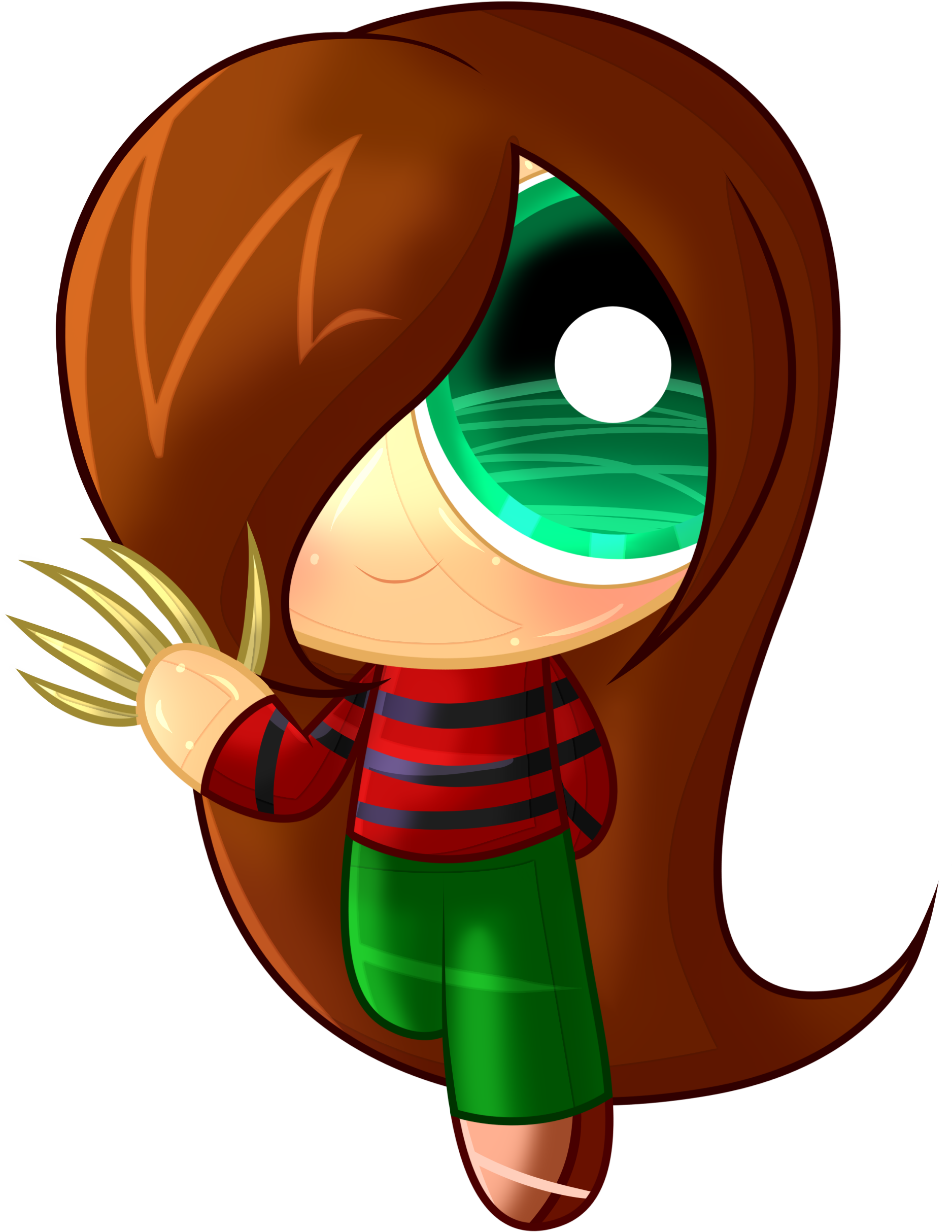 Girl Dressed As Freddy Krueger By Norphy - Freddy Krueger Powerpuff Girls (1970x2659)