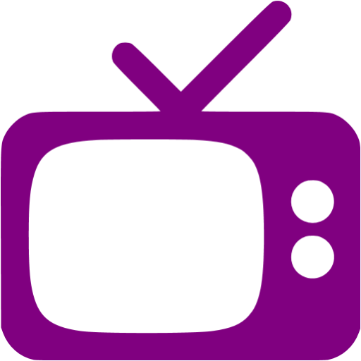 Tv Clipart Purple - Tv Icon Png (512x512)