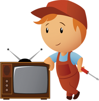 Fixing A Tv Cartoon (346x350)