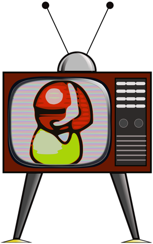Broken Tv Set Clipart - Television (313x500)