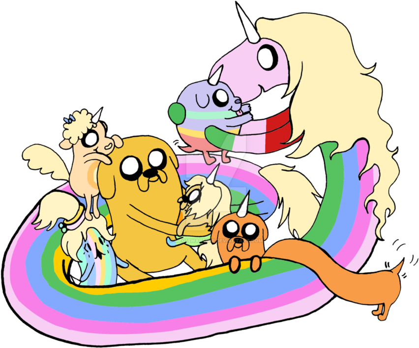 Rainbow Family By Meg15warrior - Adventure Time Jake Family (1009x791)