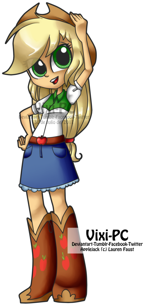 By Vixi-pc - Applejack (763x1048)