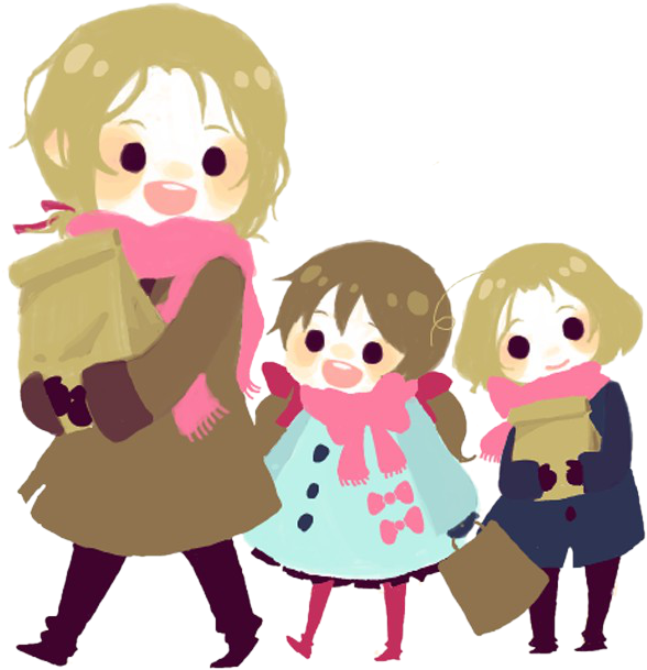 Hetalia Render } French Family 3 By Rendertalia - Manga (700x700)
