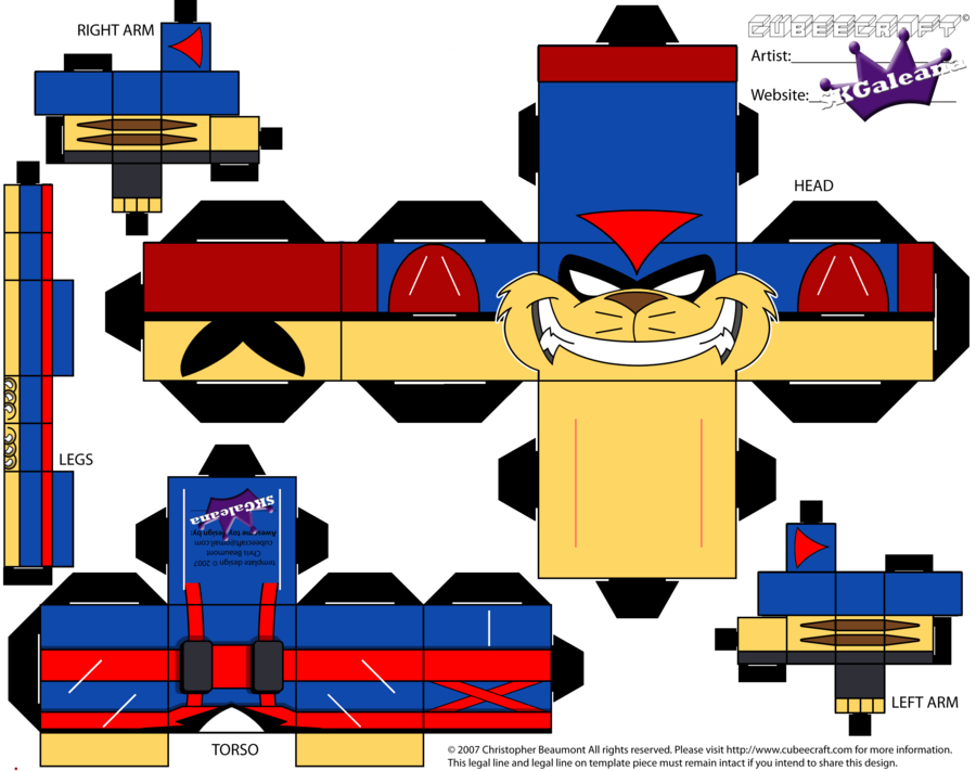 Cubeecraft T-bone From The Tv Series Swat Kats Pt1 - Cubeecraft Dragon Ball (900x711)