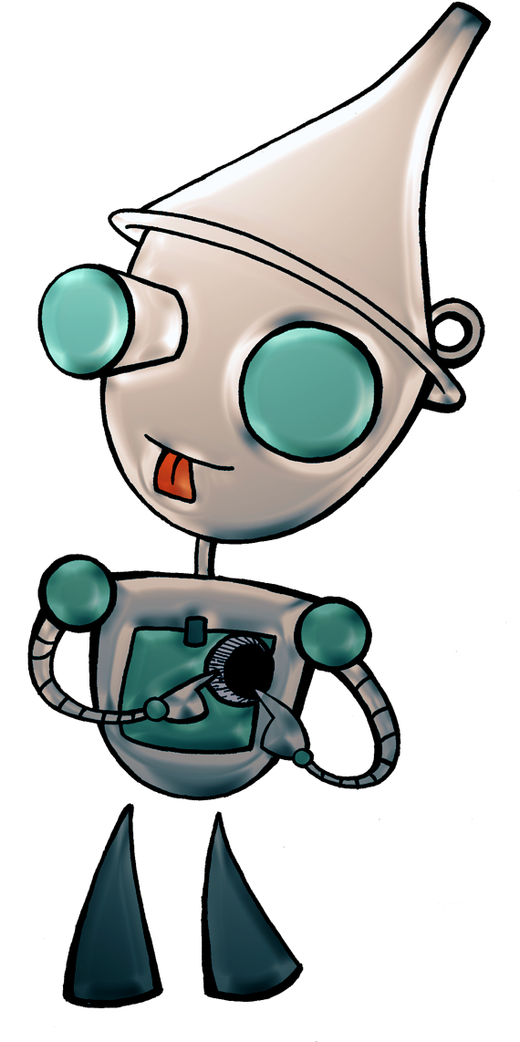 The Tin Man By Gorilla-ink - Cartoon (586x1159)