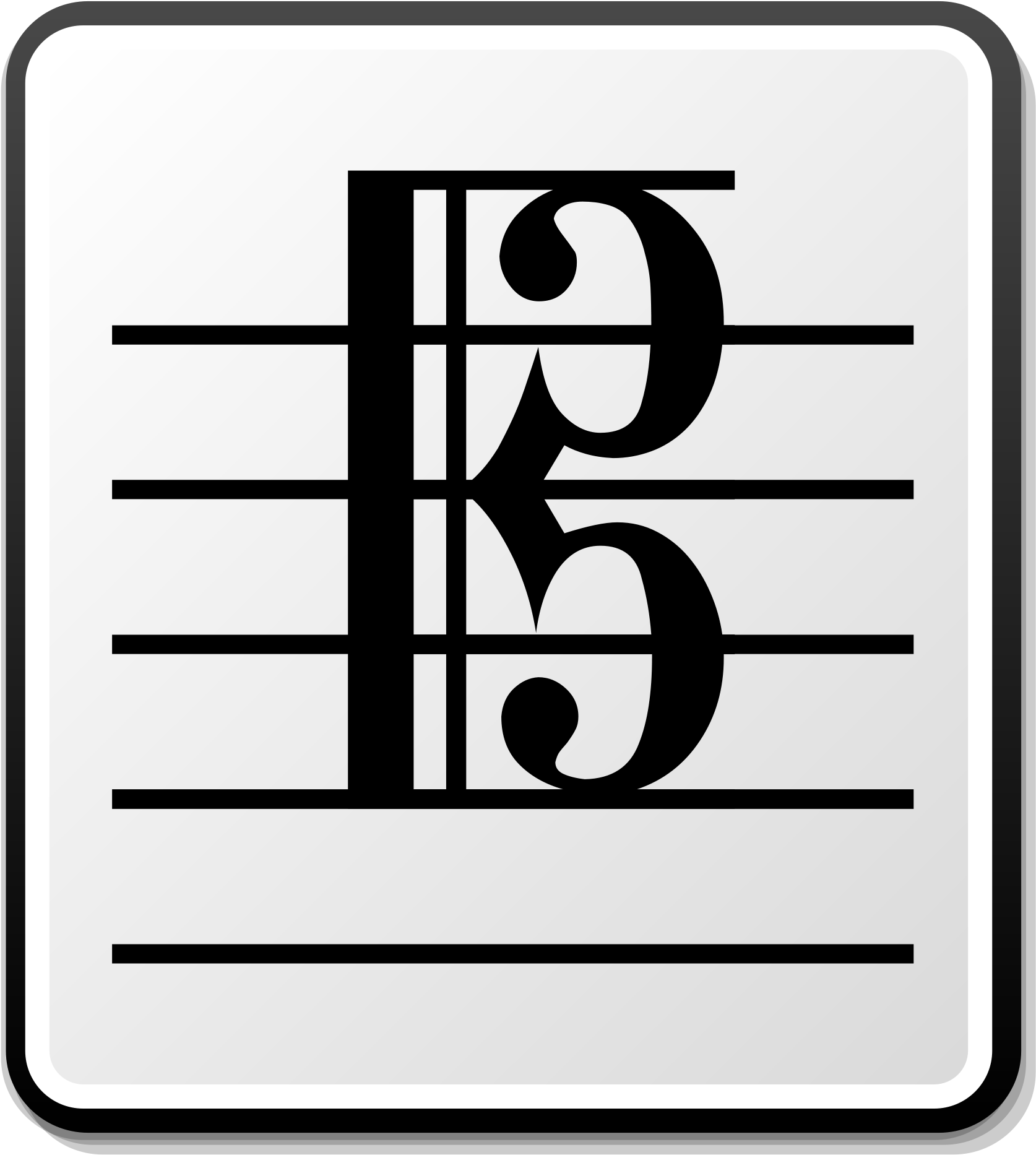 Baroque Music Icon - Alto Clef (2000x2000)