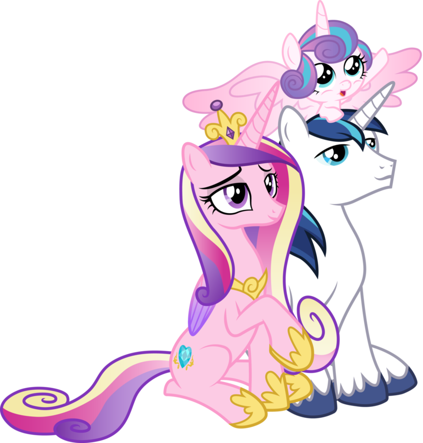 Royal Family By Cloudyglow - Mlp Cadence And Shining Armor And Flurry Heart (872x915)