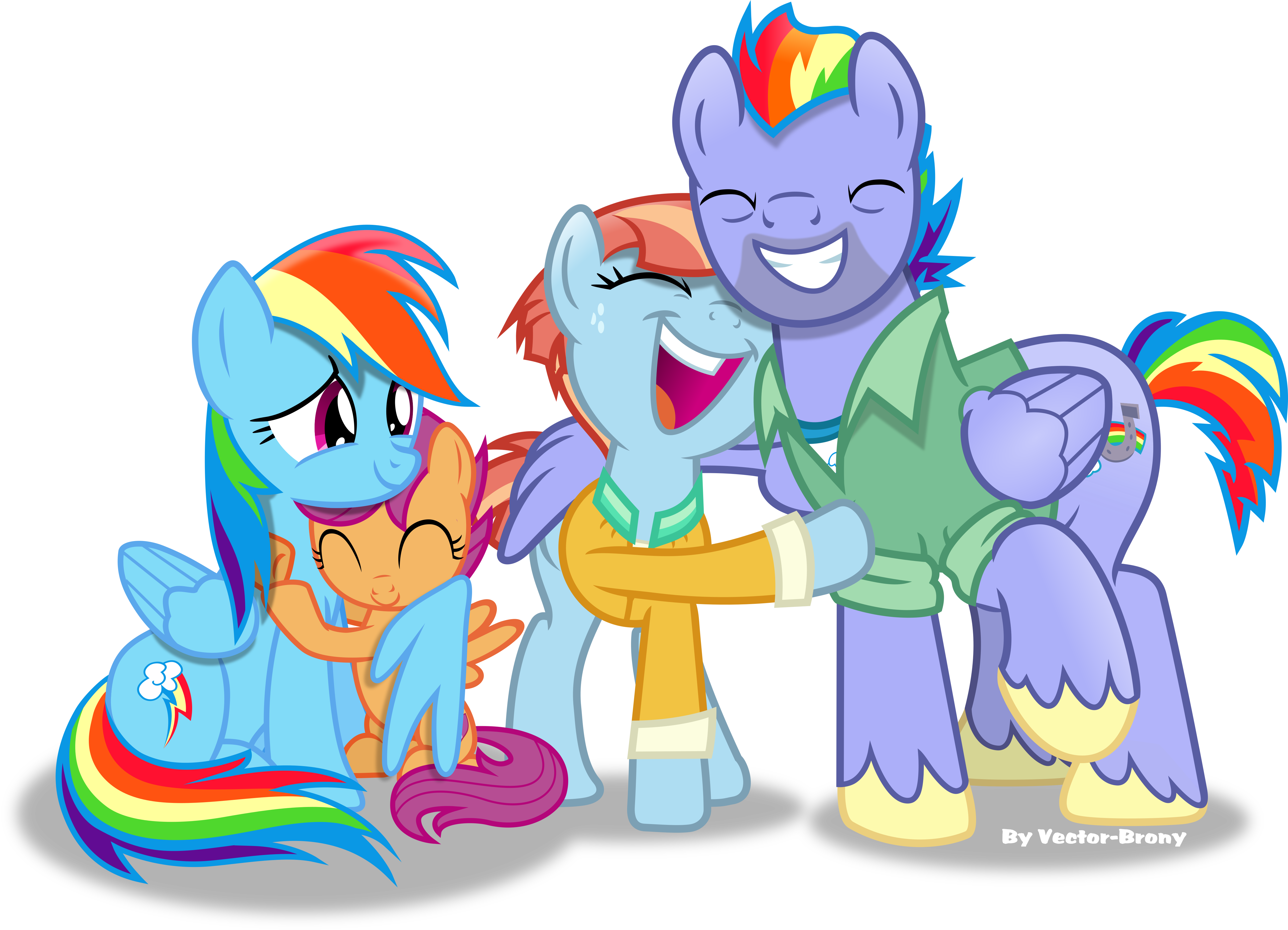 Dashie's Family By Vector-brony - Pony Little My Butter Pear (5048x3644)