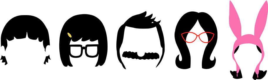 Bobs Burgers Family Heads By Cobrademon - Bob's Burgers Family Silhouette (1000x400)