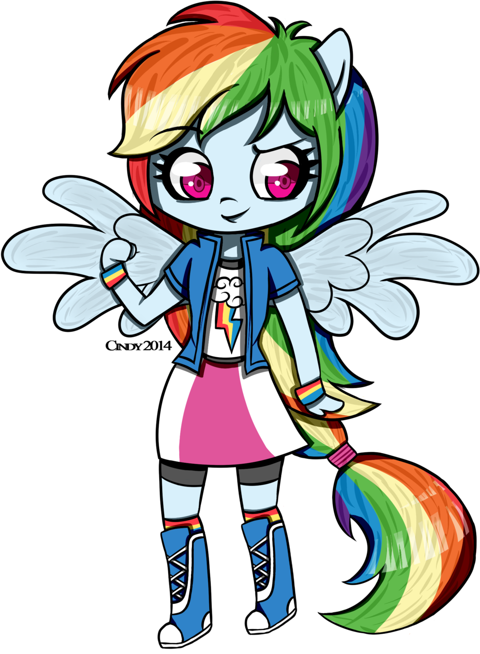 Rainbow Dash My Little Pony - Draw Equestria Girl Rainbow Dash (1024x1438)