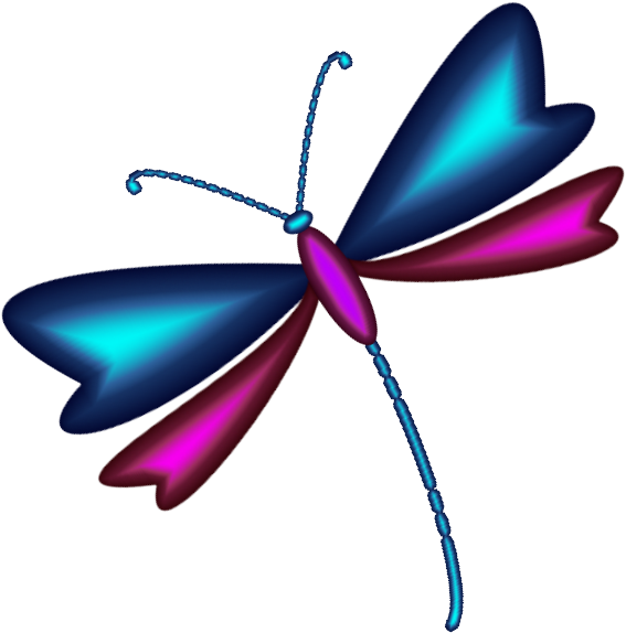 Dragonfly Clipart Girly - Dragonfly Animated (567x574)