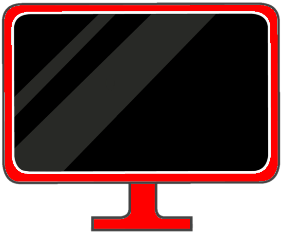 Red Tv Idle - Led-backlit Lcd Display (576x479)