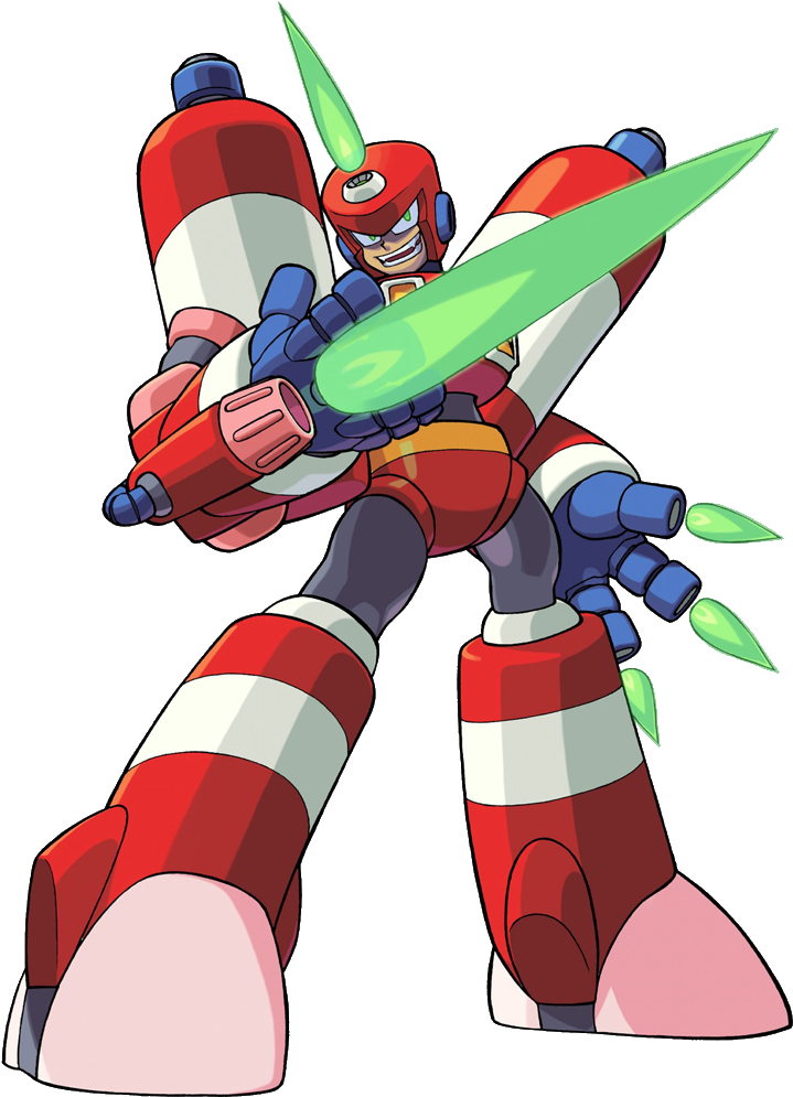 Burner Man - Megaman And Bass Robot Masters (737x1014)