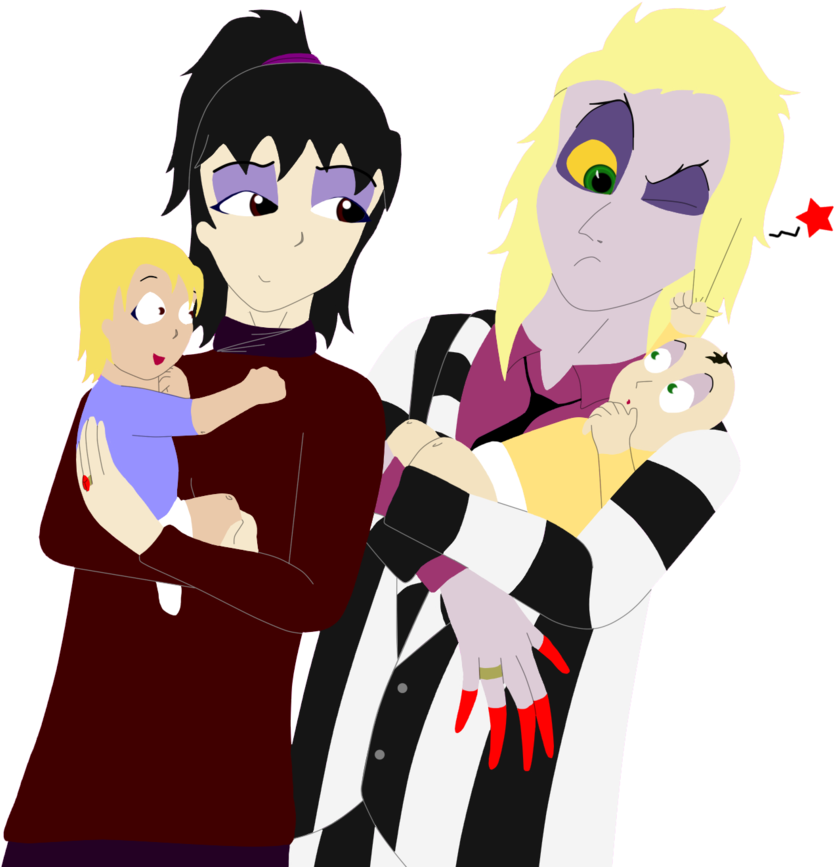 Beetlejuice And Lydia Family Take 1 By Fableworldna - Beetlejuice And Lydia Love (1024x981)