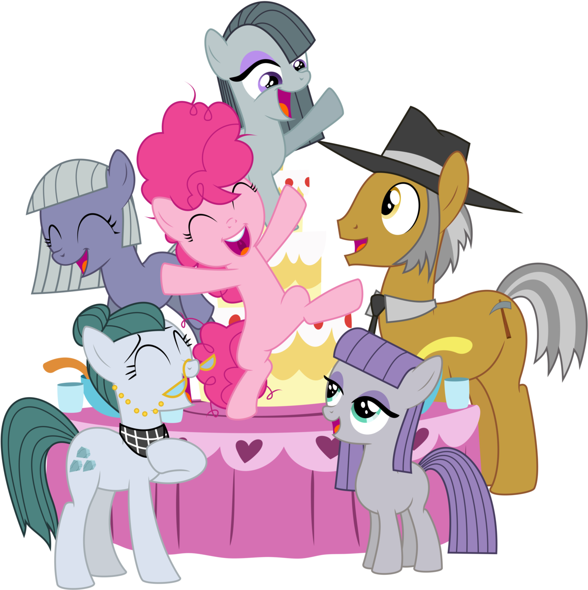 Pie Family Portrait By Masemj - My Little Pony Pinkie Pie's Family (1280x1244)