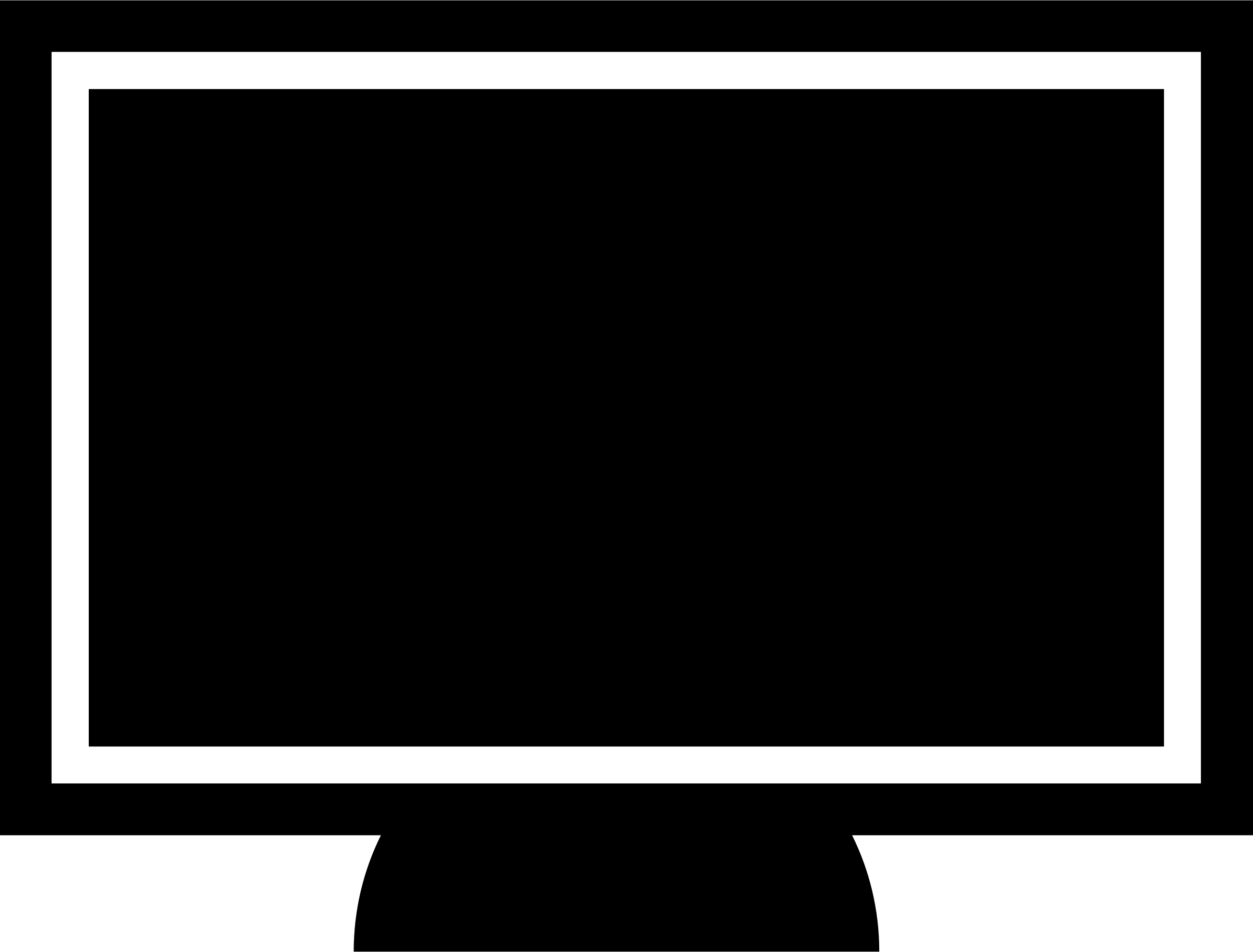 Clipart - Computer Screen - Computer Black Clipart (2369x1821)