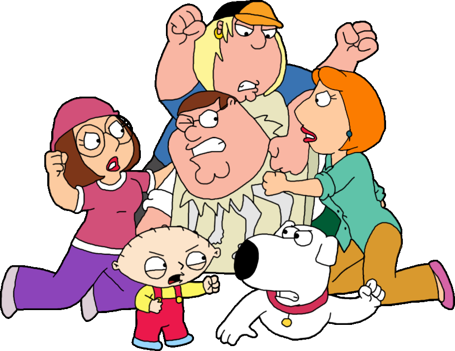 The Griffin Fighters By Mighty355 - Family Fighting Cartoon Png (924x712)
