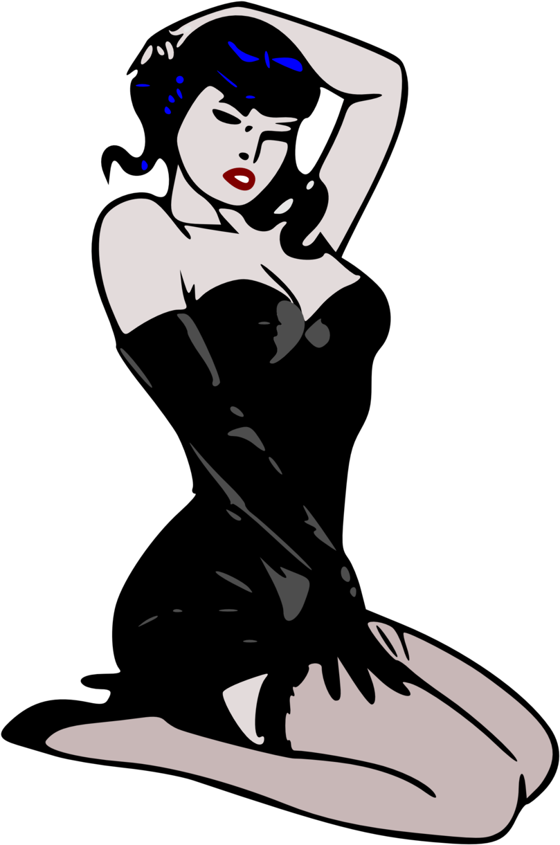 Pin-up Girl - Ak Whore Sticker (1609x2400)