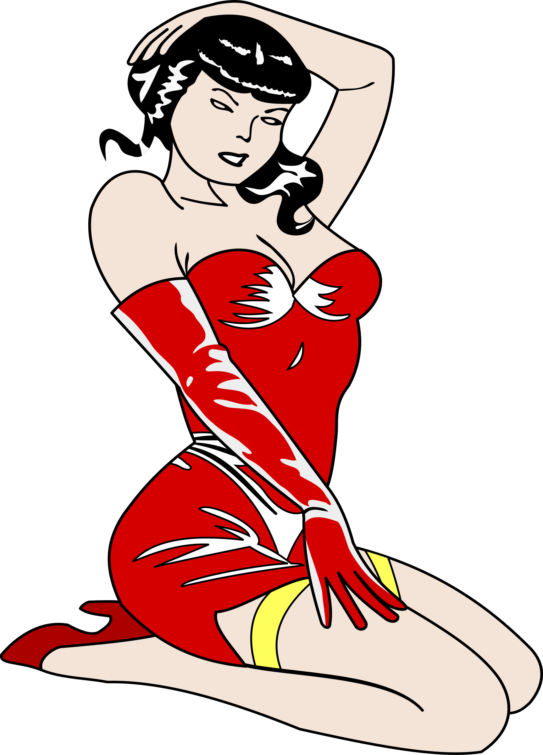 Big Image - Pin Up Girl Clipart (1727x2400)