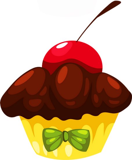 Cupcake Png, Dessin Couleur - Drawing (455x550)