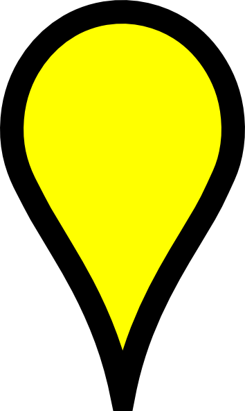 Google Map Pin - Yellow Google Map Pin (354x592)