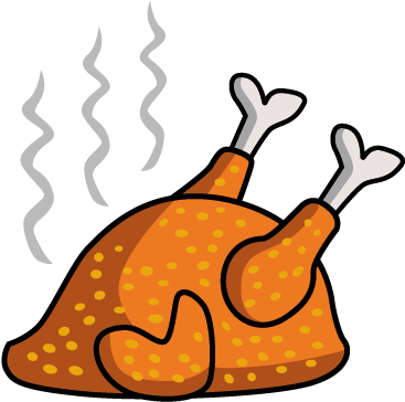 Vinilo Decorativo Pollo Asado - Pollo Asado Dibujo (374x367)