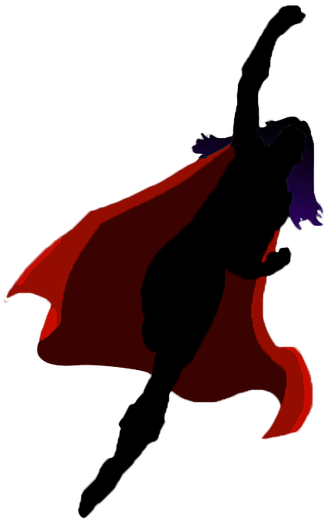 Supergirl Silhouette - Girl Superhero Silhouette Png (327x522)