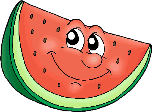 Eating Watermelon Cartoon (528x528)