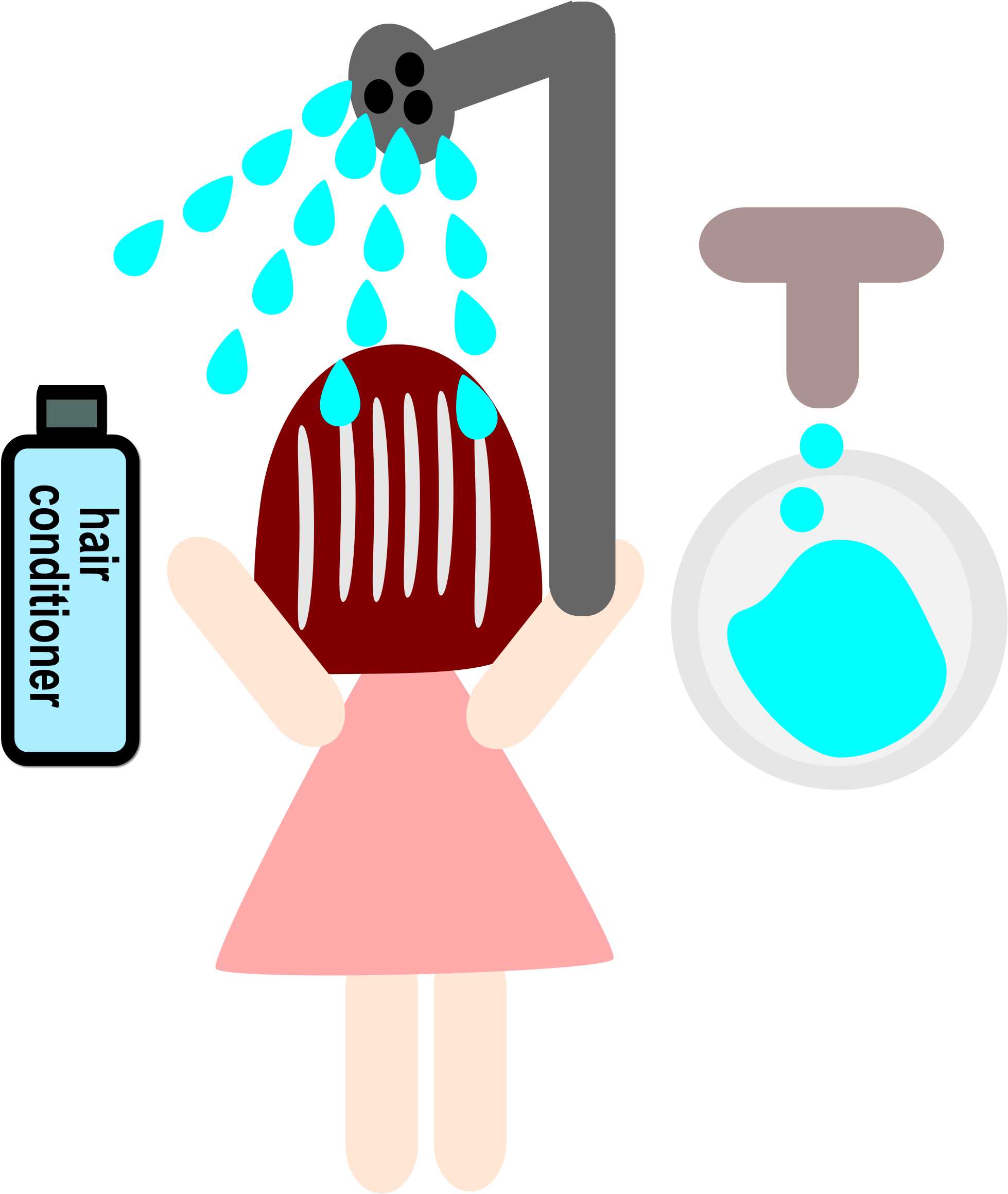 Free A Girl Use A Hair Conditioner - Shower (1984x2400)