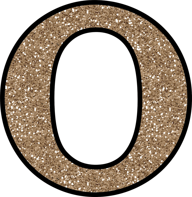 Free Digital Printable Glitter Numbers - Glitter Number 0 Png