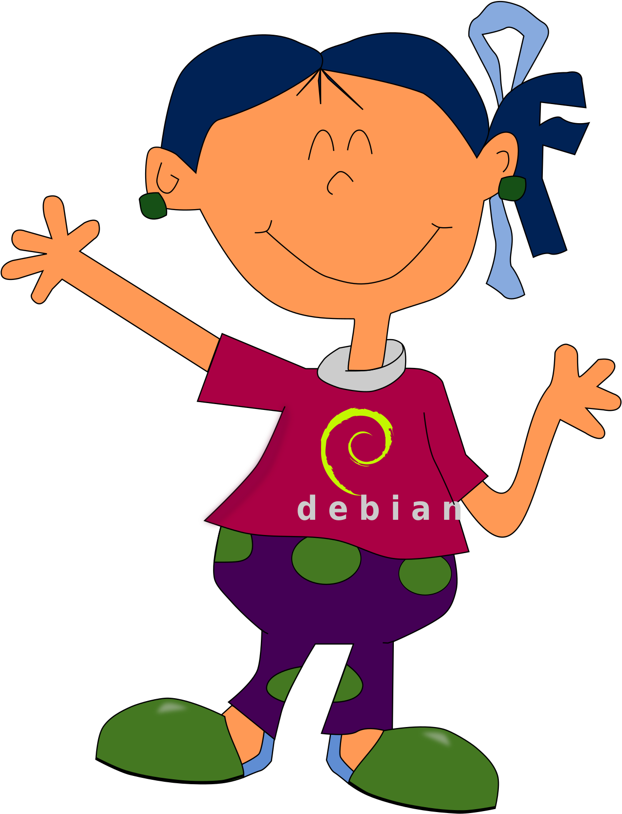Girl Cartoon Png (1855x2400)