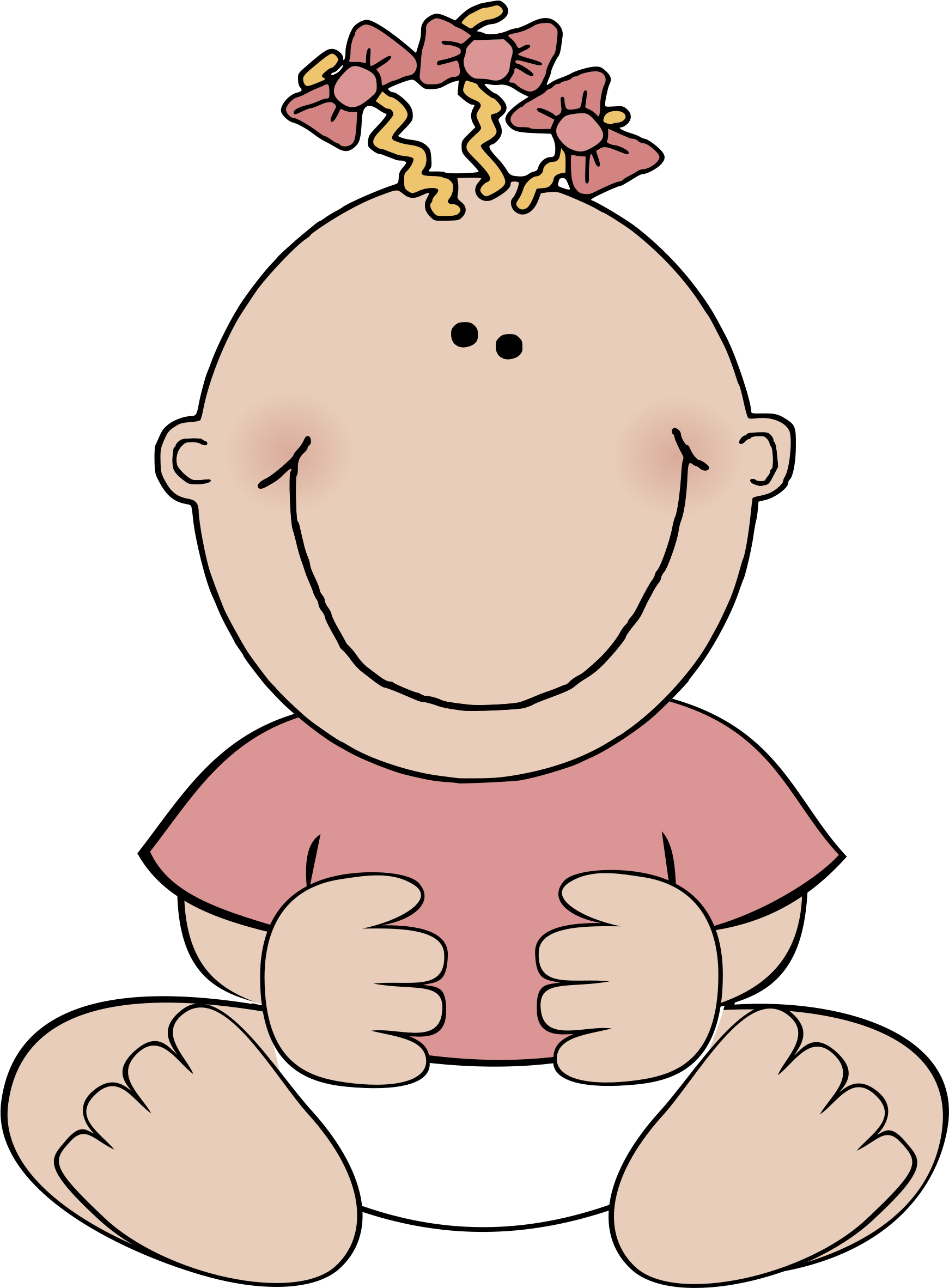 Baby Girl Sitting 555px 100 - Baby Girl Clip Art (1741x2400)
