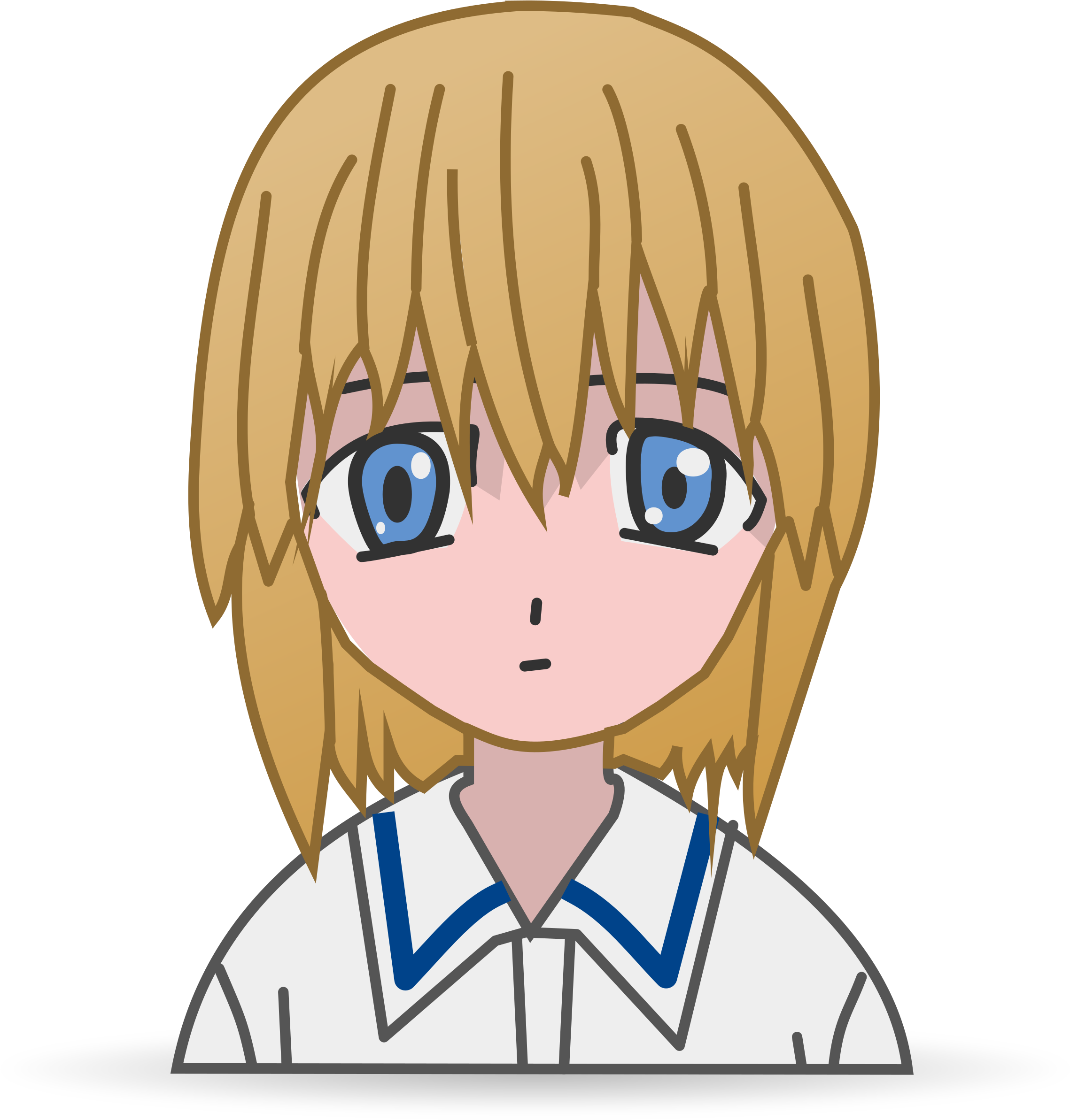 Manga Girl Vector Clipart - Cliparts Manga (2375x2400)