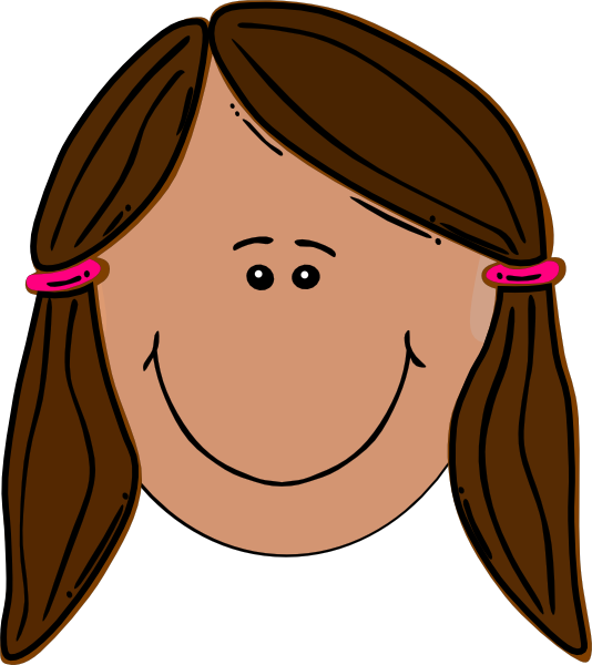 Brunette Teenager Clip Art - Brunette Clipart (534x600)