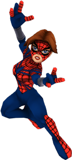 Super Girl Clipart Super Hero Squad - Marvel Super Hero Squad Online Black Suit Spider Girl (360x364)