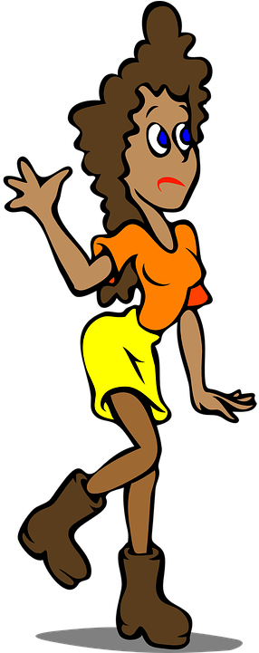 Brunette, Woman, Girl, Waving, Bye, People - Girl Waving Goodbye Clipart (360x720)