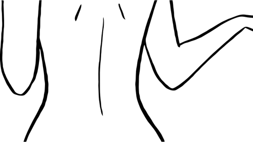 Female Shape Cliparts - Back Clipart (500x280)