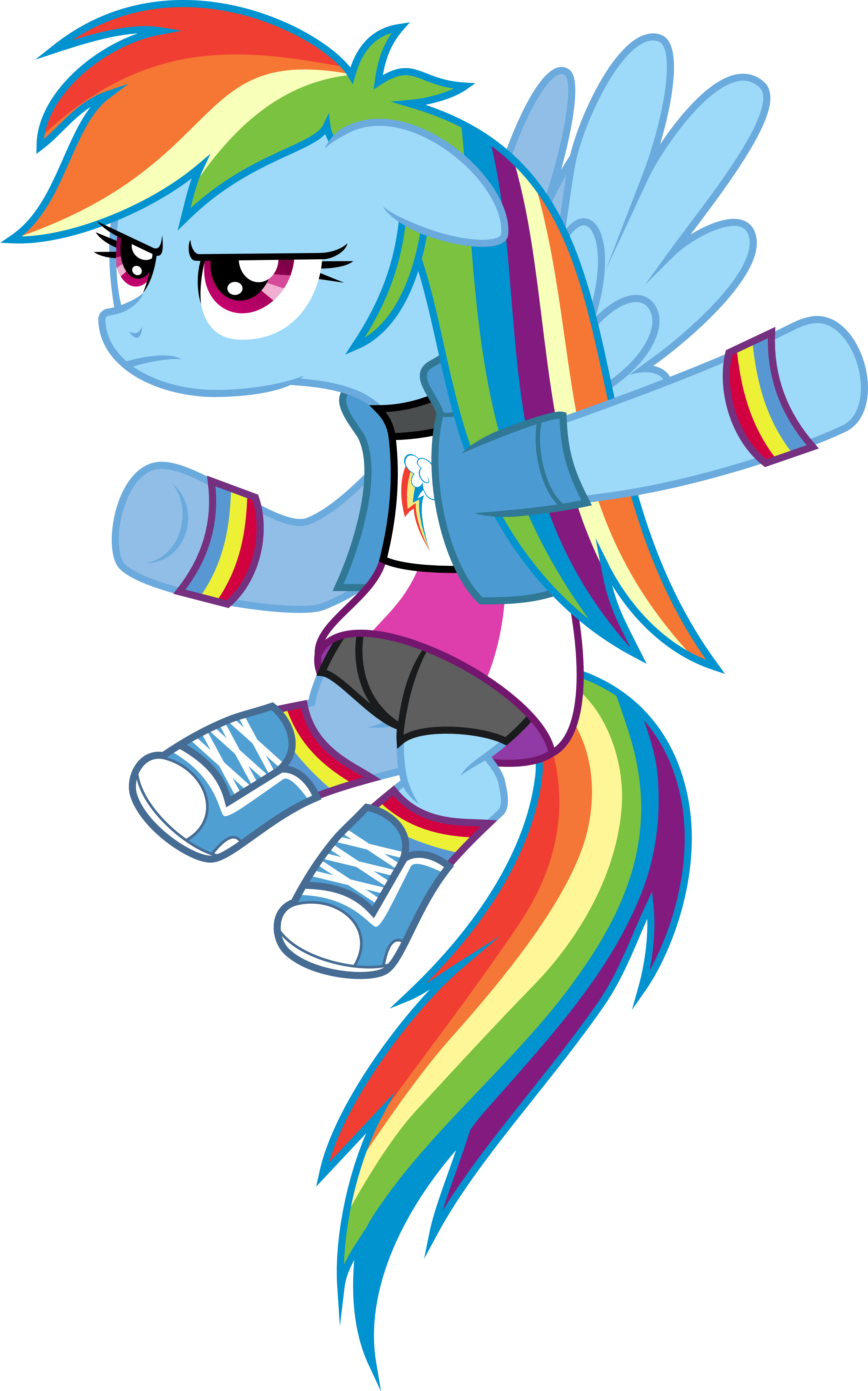 Girl Rainbow Cliparts - Rainbow Dash Equestria Girls Pony (4000x6405)