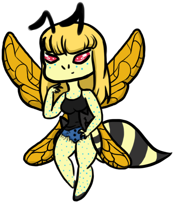 Wasp Girl Commission - Illustration (894x894)