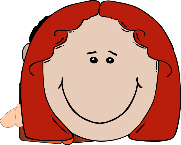 Redhead Person Clipart (600x480)