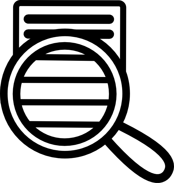 Close Reading Clipart Black And White (570x599)