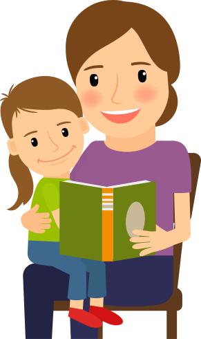 Children's Access To Print Materials And Education - Mom Reading To Child Clipart (291x490)