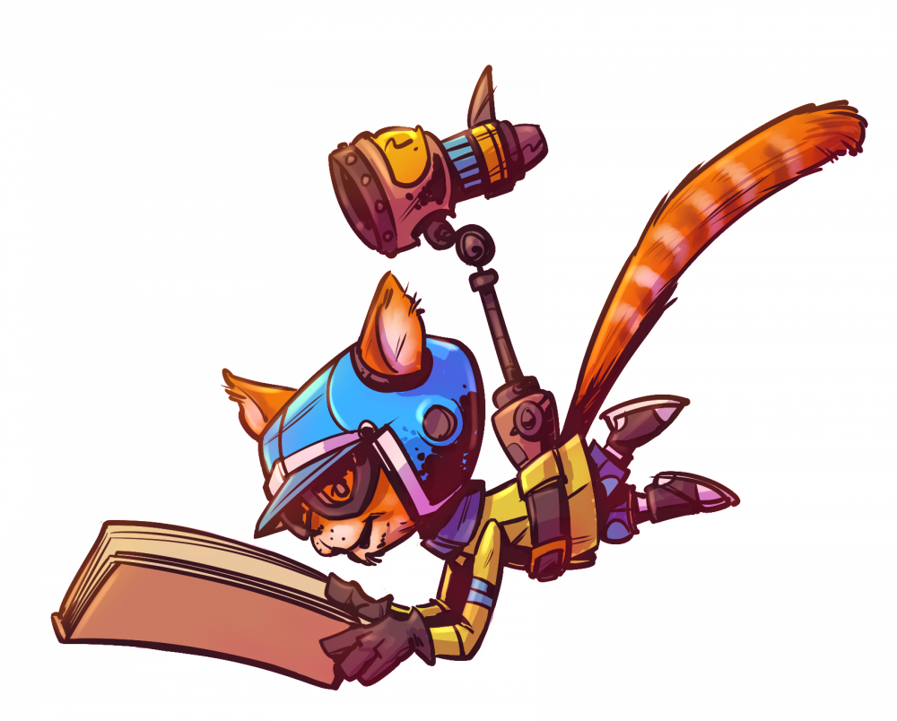 Flying Cat Reading A Book - Cartoon (1000x804)